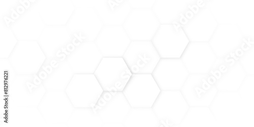 Gray and white honey hexagonal cells seamless texture. 