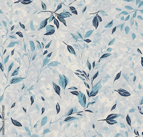 Floral pattern with branches and leaves. Beautiful illustration. Nature backdrop. Decoration wallpaper.
