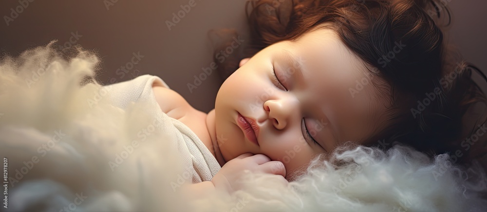 The serene baby peacefully slumbers comforted by the unwavering love of its adoring parents surpassing everything else in the entire world Copy space image