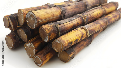 sugar cane cut on white background