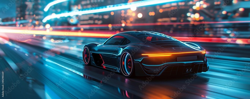 Fototapeta premium A sleek futuristic car