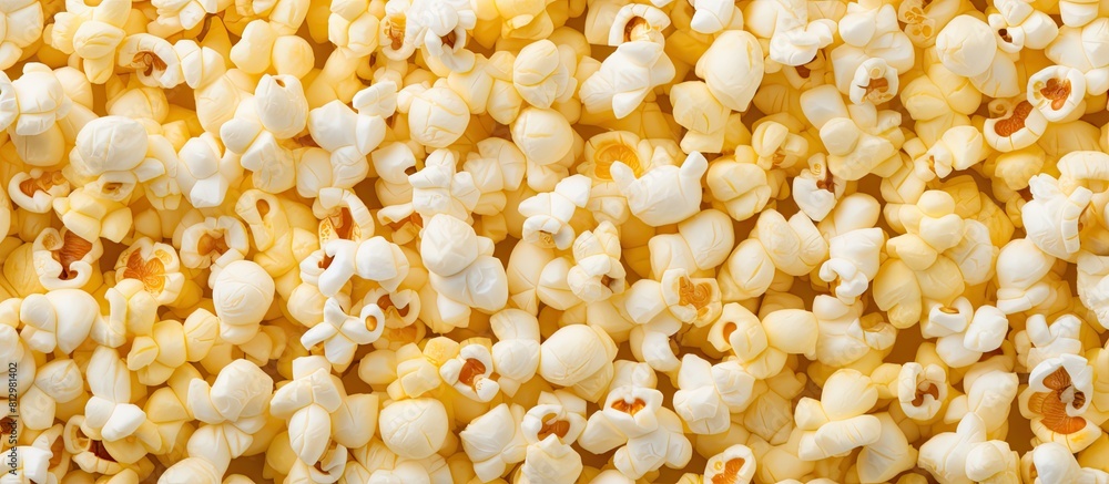Flat lay of a background with a popcorn texture perfect for adding copy space to your images Flat lay of a background with a popcorn texture perfect for adding copy space to your images