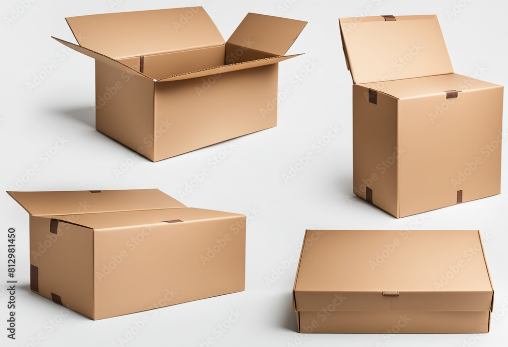 Cardboard boxes. Kraft paper boxes. For industry and business, moving, courier, post. Open and close boxes. Cardboard boxes. Kraft paper boxes. For industry and business, moving, courier, post. Open and close boxes.