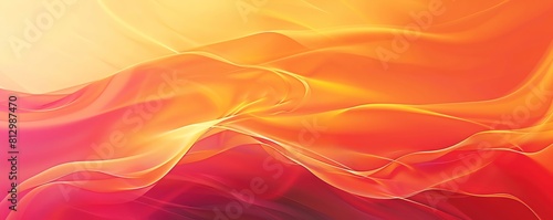 An energetic gradient background with vibrant orange flowing into a bright red photo