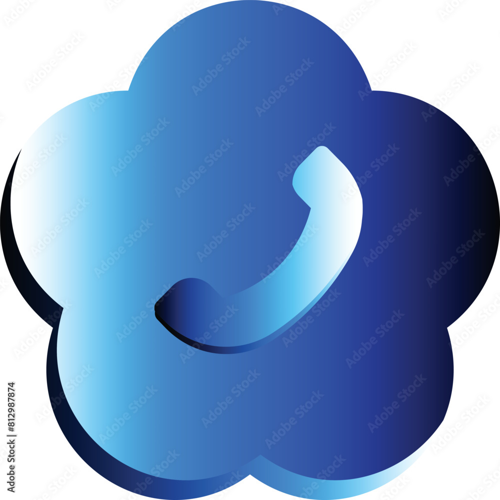 Wifi and call icon on a button background Wifi and call icon on a button background