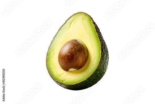 This image shows a avocado on black background.