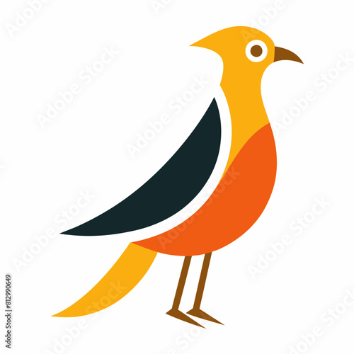 Contemporary Bird Silhouette Vector Illustration Art photo