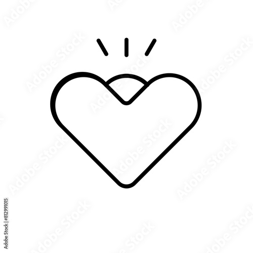 Icon Line color black The turmoil of love