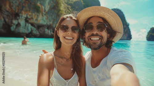 Wallpaper Mural Happy couple enjoying Radiates love, happiness, and the scent of summer. Torontodigital.ca