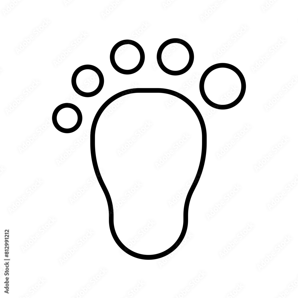 Icon Line color black Footsteps Icon Line color black Footsteps