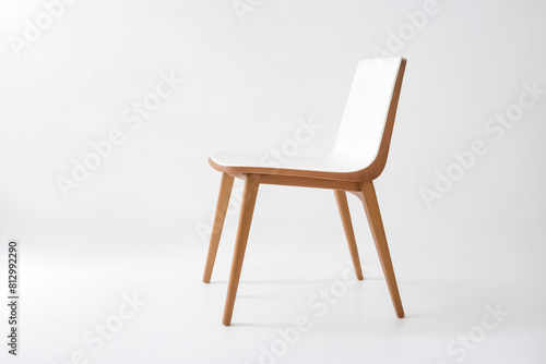 Modern White and Wood Chair