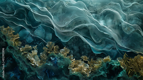 an abstract composition of waves