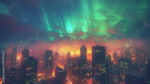 Urban Aurora Photograph the Northern Lights over urban settings  contrasting natural phenomena with city lights
