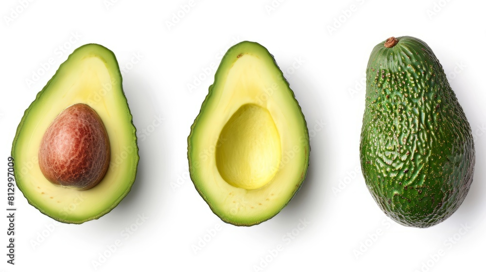 Perfection in Simplicity: Diced Avocado Delight on a Clean Background