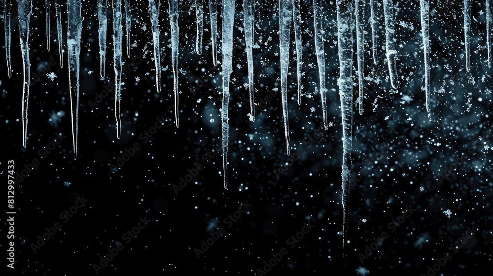 Frozen Fingers of Winter: Icicles Cascading Down Urban Facade Frozen Fingers of Winter: Icicles Cascading Down Urban Facade