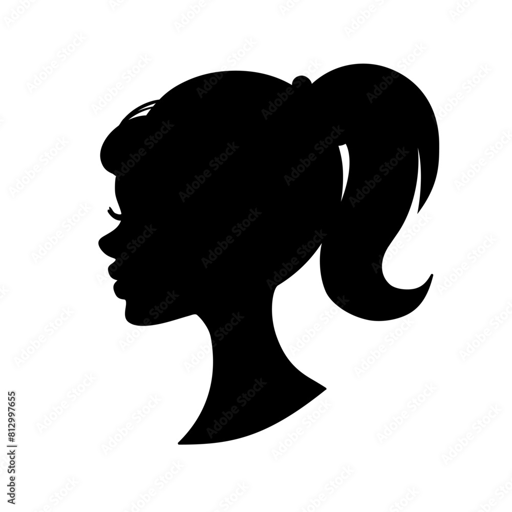 © dlyastokiv - Beautiful silhouette girl, salon logo, woman face silhouette, face icon – vector © dlyastokiv - Beautiful silhouette girl, salon logo, woman face silhouette, face icon – vector