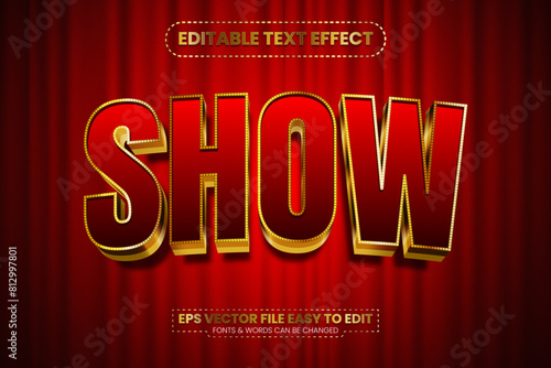 Vector Show 3D Editable Text Effect