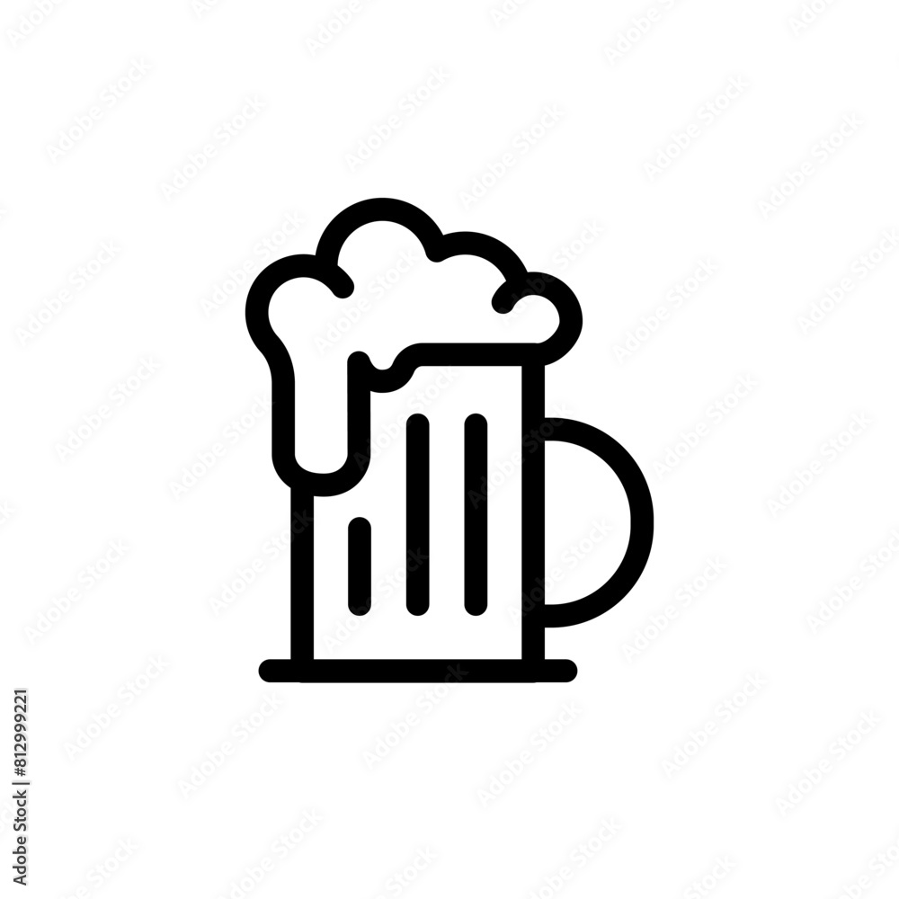 Beer vector line icon. Food icon collection. Thin signs for restaurant menu. Pixel perfect 64x64. Editable Strokes Beer vector line icon. Food icon collection. Thin signs for restaurant menu. Pixel perfect 64x64. Editable Strokes