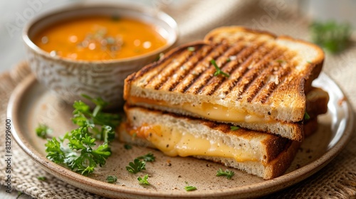 Grilled cheese sandwich with lots of cheese.