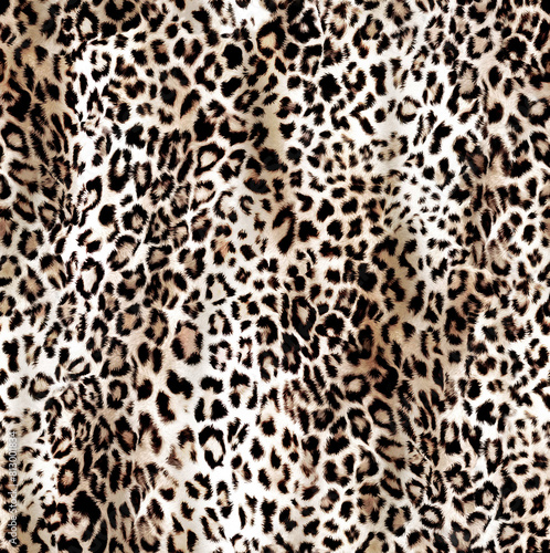 Seamless animal background. Leopard illustrations.