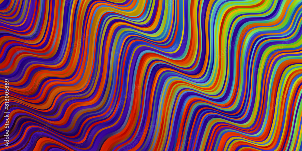Fototapeta premium Light Multicolor vector pattern with curves.