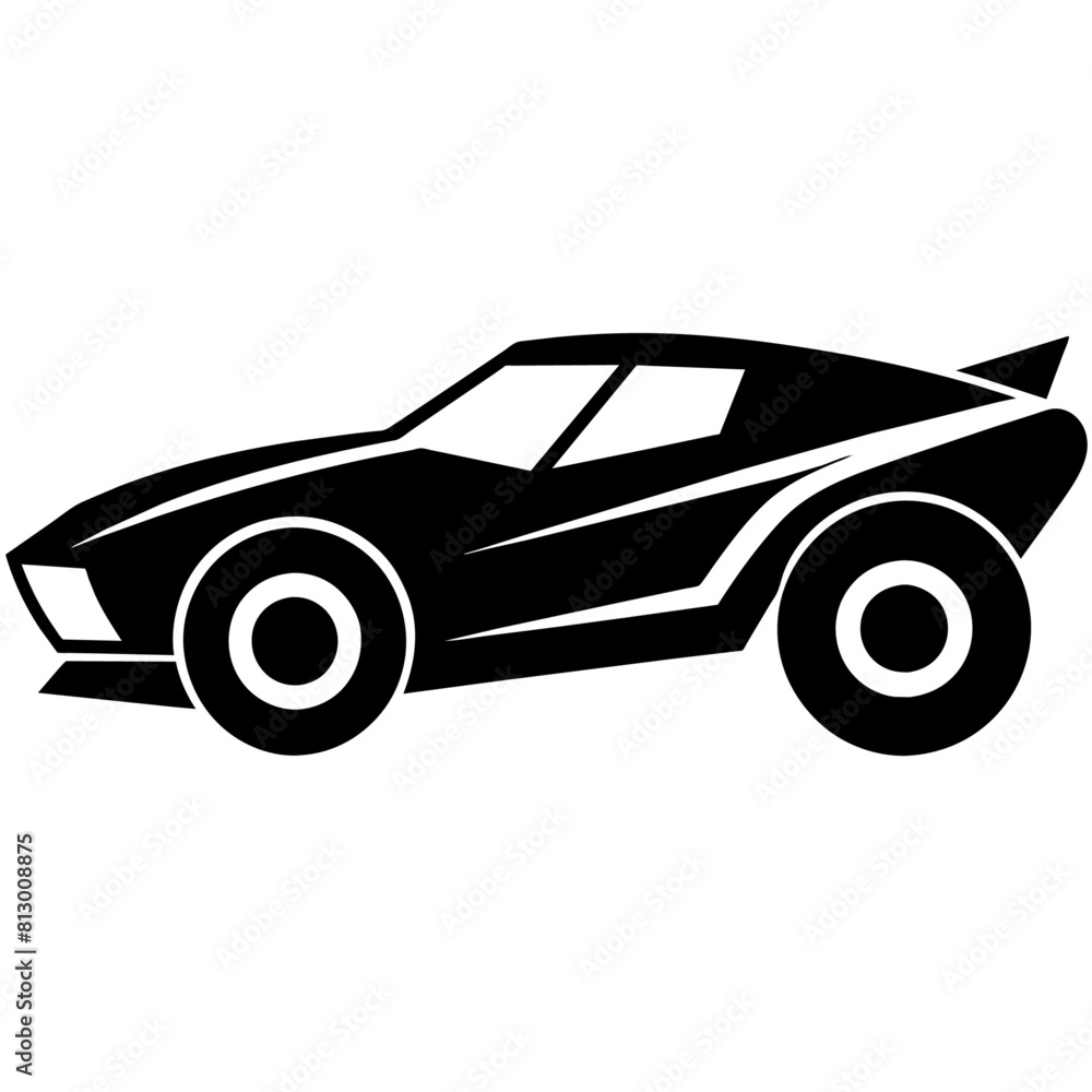 Dirt Track Race Car vector silhouette, white background Dirt Track Race Car vector silhouette, white background