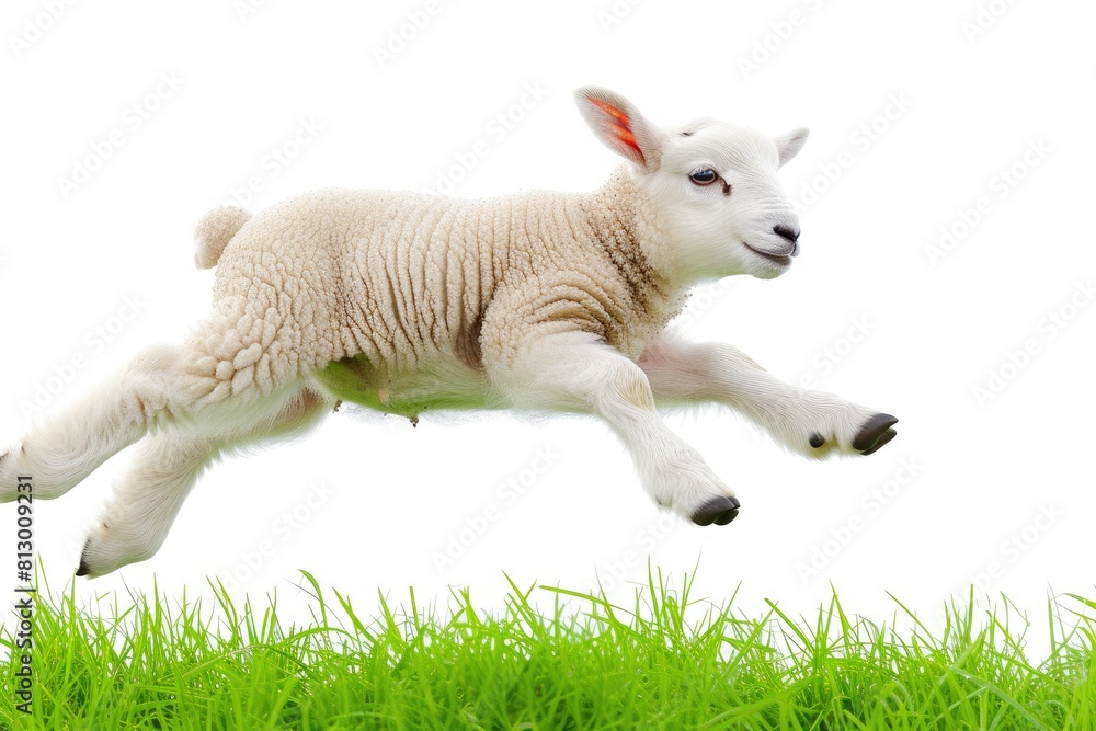 Obraz premium Graceful Lamb's Airborne Delight