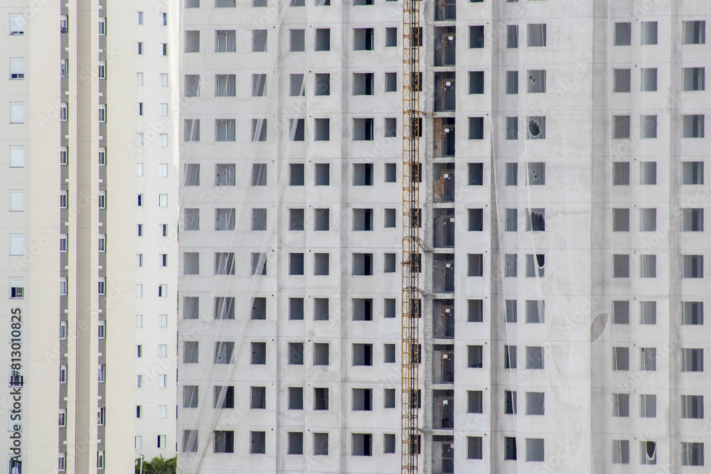 pattern of the windows of residential construction site building in Sao Paulo city, Brazil pattern of the windows of residential construction site building in Sao Paulo city, Brazil
