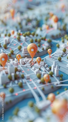 Seamless Urban Navigation with Intuitive GPS Mapping in 3D Render