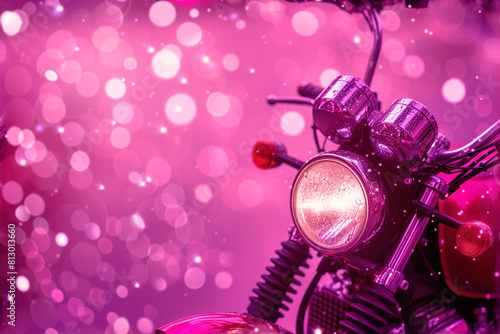 Pink Motorbike and Scooter Background | Urban Transportation Design | Motorcycle, Moped, Vibrant Pink, City Commute, Street Style 