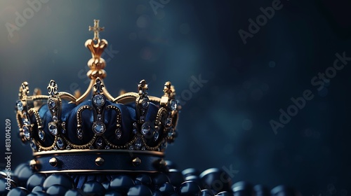 Glowing Crown, King, Ruler, Copy Space,Space for Text,Generative AI,光り輝く王冠、キング、支配者、コピースペース,テキスト用スペース,Generative AI,