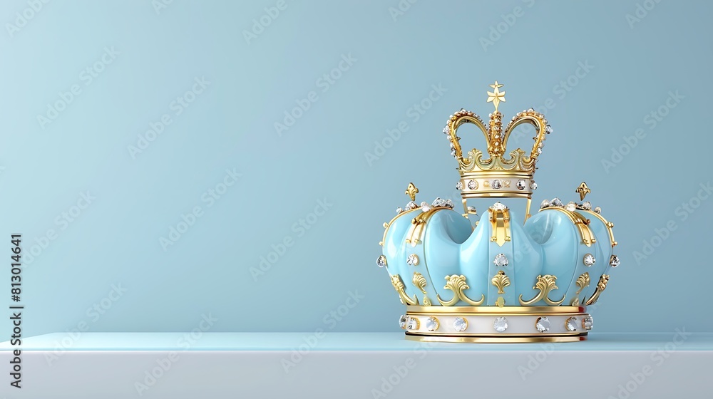 Fototapeta premium Glowing Crown, King, Ruler, Copy Space,Space for Text,Generative AI,光り輝く王冠、キング、支配者、コピースペース,テキスト用スペース,Generative AI,