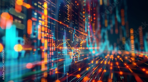 Wallpaper Mural Business intelligence technology and big data analytic mixed media showing concept of futuristic information report using computer software to analyze strategic investment advice for decision making . Torontodigital.ca