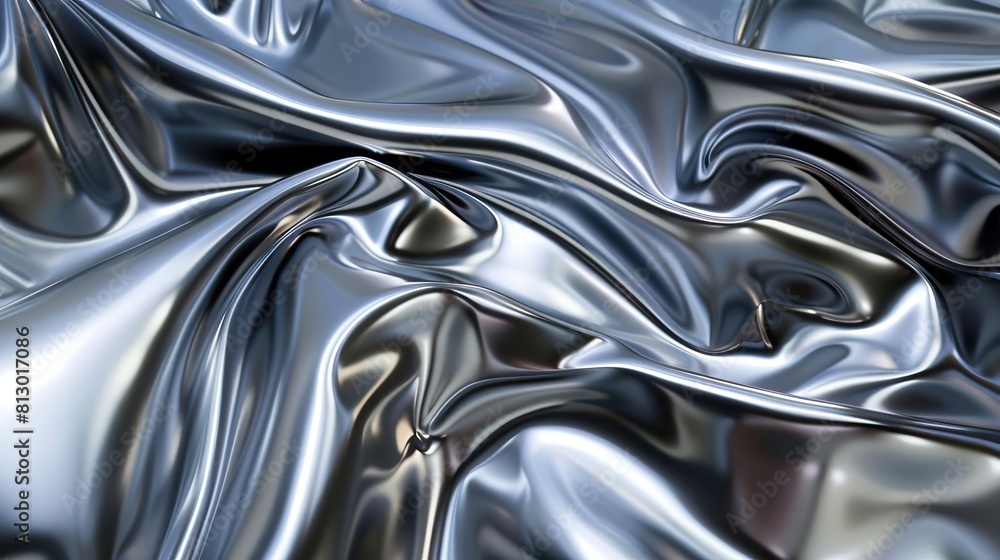 A sleek chrome liquid background A sleek chrome liquid background