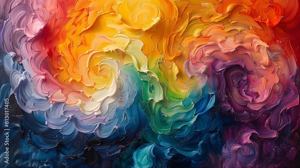 Tie-dye background with vibrant colors swirling out from the center Tie-dye background with vibrant colors swirling out from the center