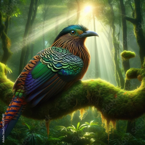 etailed and lifelike picture of a remarkable exotic bird