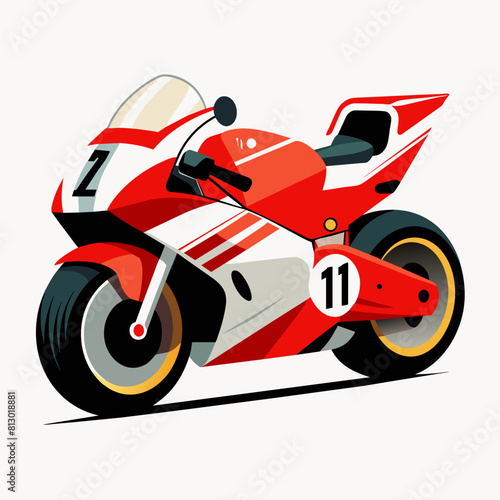 red racing motorcycle