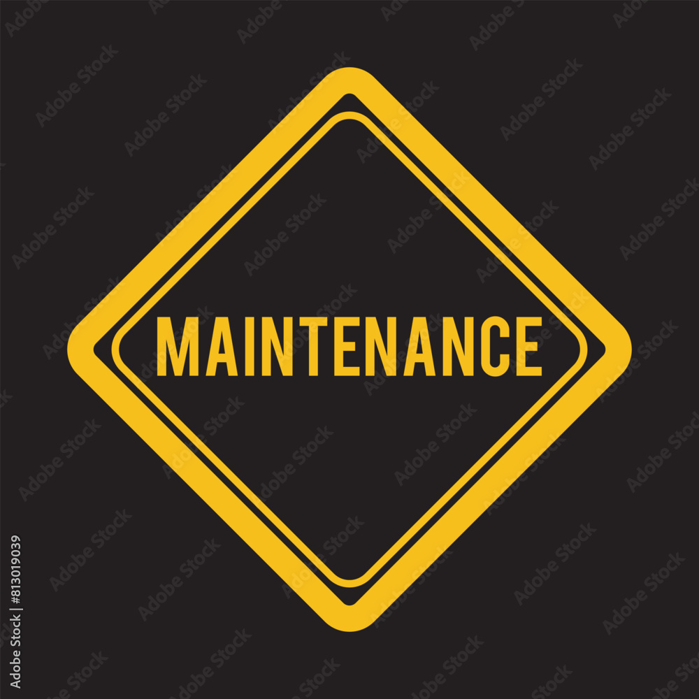 maintenance sign vector icon on white background maintenance sign vector icon on white background