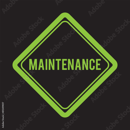 maintenance sign vector icon on white background