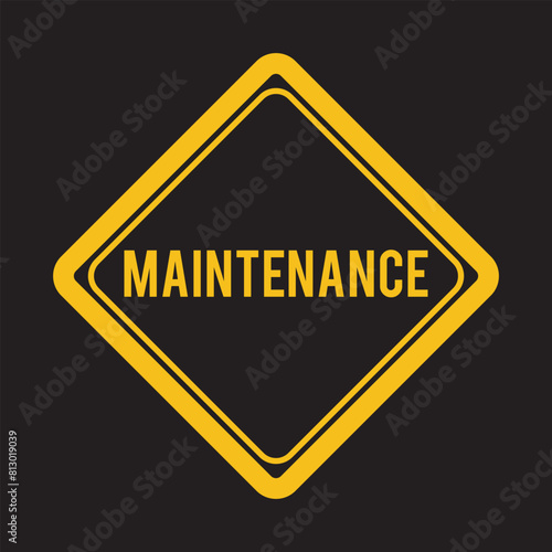 maintenance sign vector icon on white background