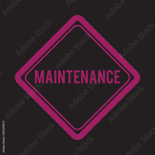 maintenance sign vector icon on white background