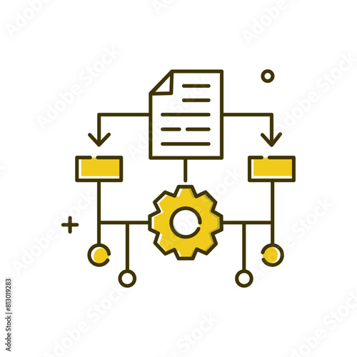 Machine Learning, ML, Vector Illustration Icon Design