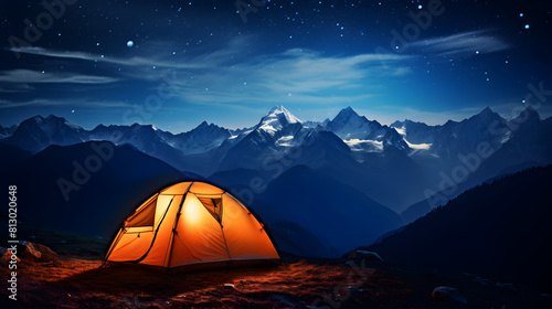 wilderness camping  camping under stars