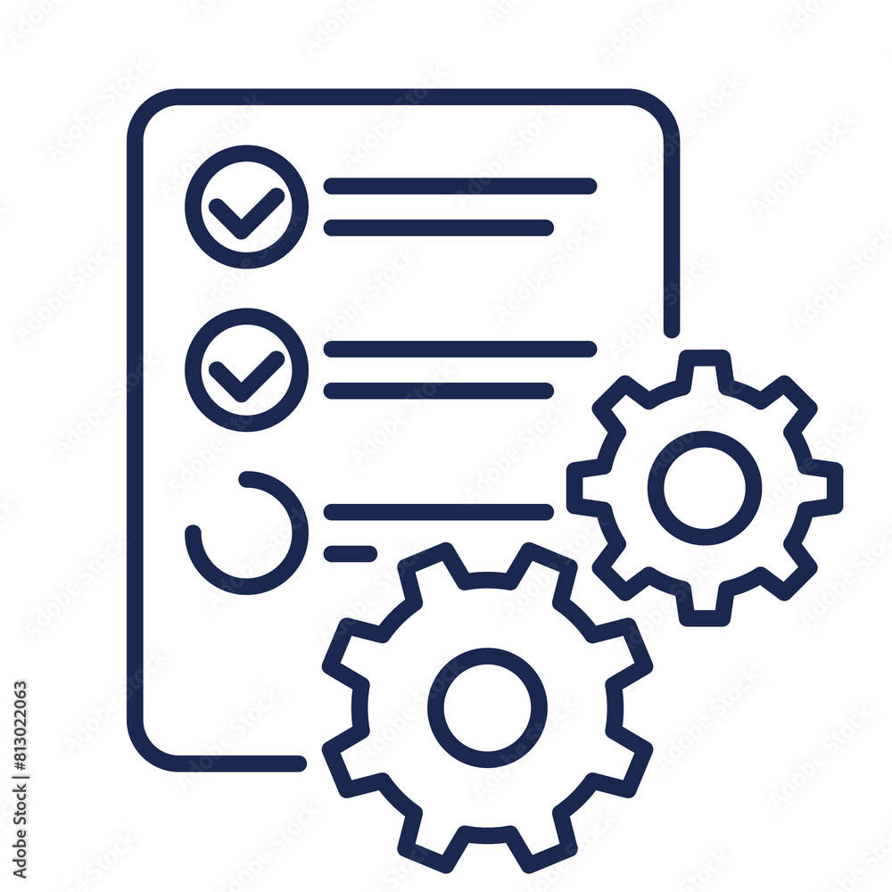 data processing icon, line design data processing icon, line design