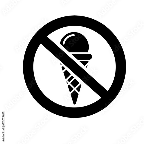 No ice cream sign