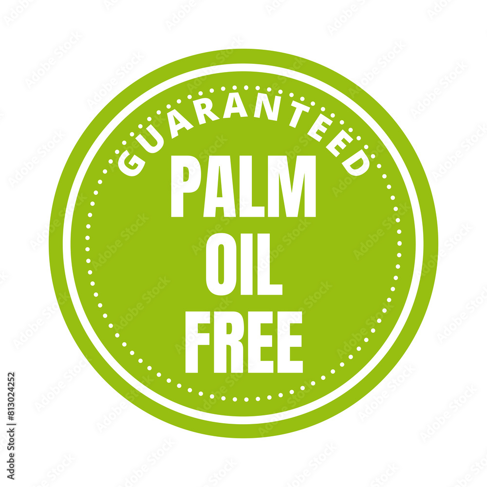 Guaranteed palm oil free symbol icon Guaranteed palm oil free symbol icon