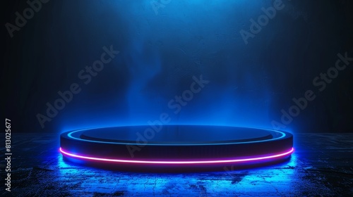 Wallpaper Mural Abstract circle neon background. HUD futuristic technology Torontodigital.ca