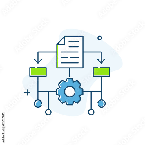 Machine Learning, ML, Vector Illustration Icon Design