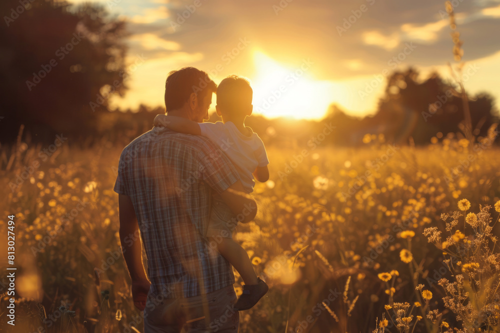 Tender Father's Day photo featuring a dad and his child sharing a special bond. Tender Father's Day photo featuring a dad and his child sharing a special bond.