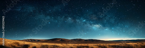 Enchanting Alpine meadows under starry night sky: ideal for astrophotography and contemplation